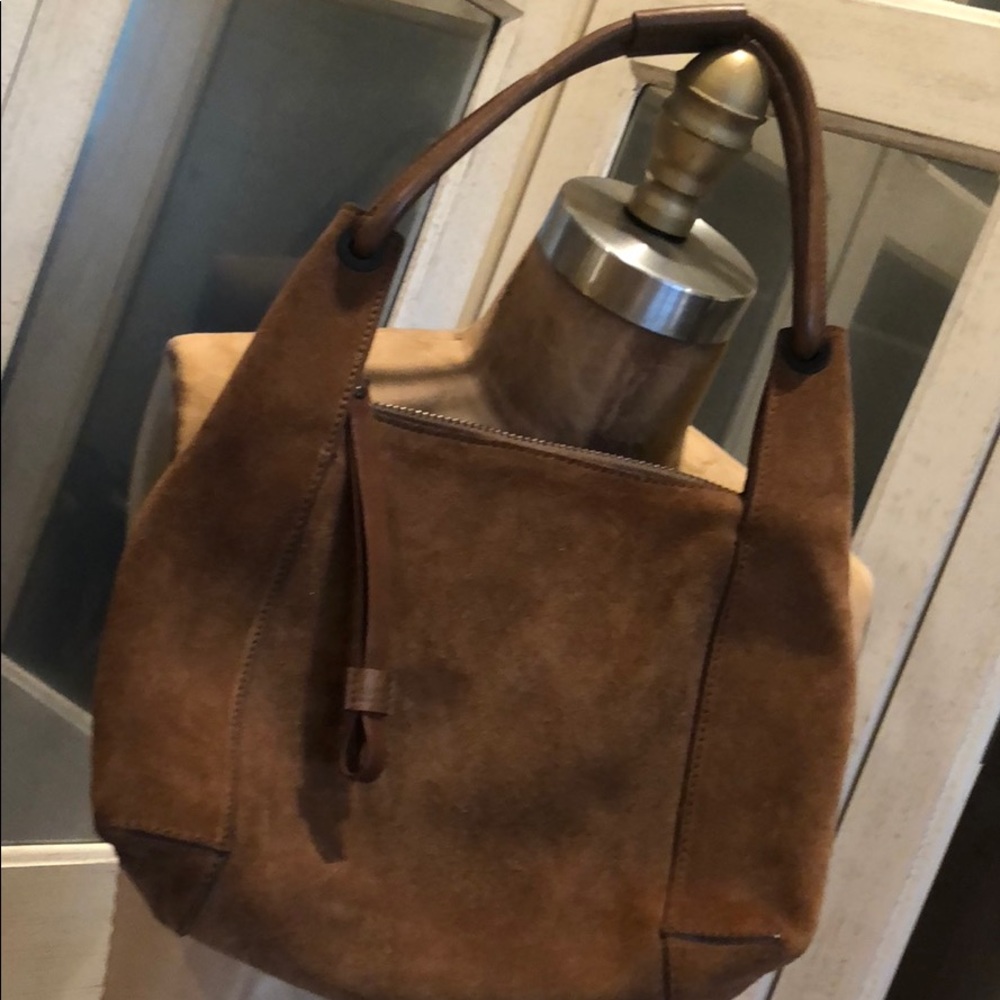 GUCCI suede small shoulder bag